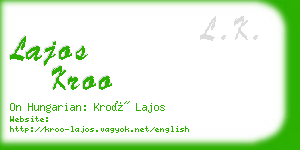 lajos kroo business card